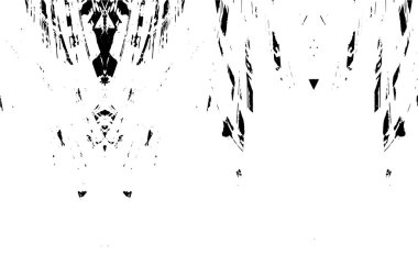 Grunge black and white pattern. Monochrome particles abstract texture. Background of cracks, scuffs, chips, stains, ink spots, lines. Dark design background surface. Gray printing element