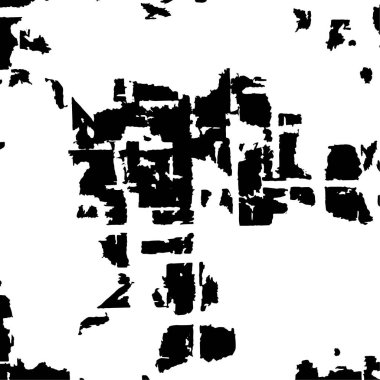 Sert, çizik, sıçramış grunge desenli fırça darbeleri. Dokuları üst üste koy. Siyah-beyaz boyanmış kağıt dokusu. Skeç grunge tasarımı. Poster, kapak, afiş, taklit, çıkartma düzeni için kullan.