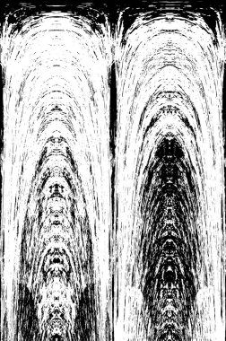 Sert, çizik, sıçramış grunge desenli fırça darbeleri. Dokuları üst üste koy. Siyah-beyaz boyanmış kağıt dokusu. Skeç grunge tasarımı. Poster, kapak, afiş, taklit, çıkartma düzeni için kullan.