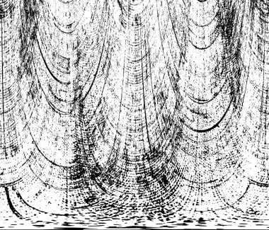 Sert, çizik, sıçramış grunge desenli fırça darbeleri. Dokuları üst üste koy. Siyah-beyaz boyanmış kağıt dokusu. Skeç grunge tasarımı. Poster, kapak, afiş, taklit, çıkartma düzeni için kullan.