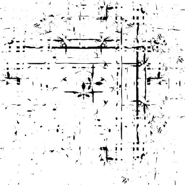 Sert, çizik, sıçramış grunge desenli fırça darbeleri. Dokuları üst üste koy. Siyah-beyaz boyanmış kağıt dokusu. Skeç grunge tasarımı. Poster, kapak, afiş, taklit, çıkartma düzeni için kullan.