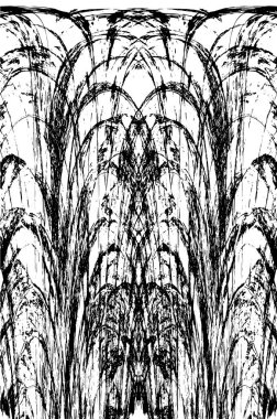 Sert, çizik, sıçramış grunge desenli fırça darbeleri. Dokuları üst üste koy. Siyah-beyaz boyanmış kağıt dokusu. Skeç grunge tasarımı. Poster, kapak, afiş, taklit, çıkartma düzeni için kullan.