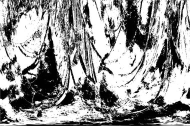 Sert, çizik, sıçramış grunge desenli fırça darbeleri. Dokuları üst üste koy. Siyah-beyaz boyanmış kağıt dokusu. Skeç grunge tasarımı. Poster, kapak, afiş, taklit, çıkartma düzeni için kullan.