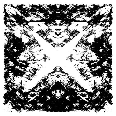 Sert, çizik, sıçramış grunge desenli fırça darbeleri. Dokuları üst üste koy. Siyah-beyaz boyanmış kağıt dokusu. Skeç grunge tasarımı. Poster, kapak, afiş, taklit, çıkartma düzeni için kullan.