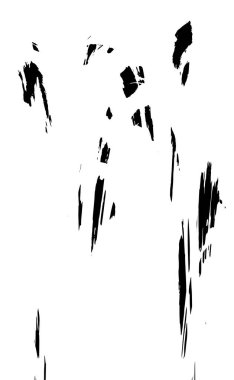 Sert, çizik, sıçramış grunge desenli fırça darbeleri. Dokuları üst üste koy. Siyah-beyaz boyanmış kağıt dokusu. Skeç grunge tasarımı. Poster, kapak, afiş, taklit, çıkartma düzeni için kullan.