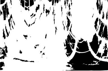 Sert, çizik, sıçramış grunge desenli fırça darbeleri. Dokuları üst üste koy. Siyah-beyaz boyanmış kağıt dokusu. Skeç grunge tasarımı. Poster, kapak, afiş, taklit, çıkartma düzeni için kullan.