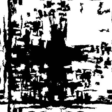 Sert, çizik, sıçramış grunge desenli fırça darbeleri. Dokuları üst üste koy. Siyah-beyaz boyanmış kağıt dokusu. Skeç grunge tasarımı. Poster, kapak, afiş, taklit, çıkartma düzeni için kullan.