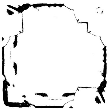 Sert, çizik, sıçramış grunge desenli fırça darbeleri. Dokuları üst üste koy. Siyah-beyaz boyanmış kağıt dokusu. Skeç grunge tasarımı. Poster, kapak, afiş, taklit, çıkartma düzeni için kullan.