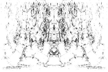 Grunge dikey olarak simetrik siyah beyaz doku. Tek renkli yıpranmış kaplama deseni. 