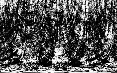 Sert, çizik, sıçramış grunge desenli fırça darbeleri. Dokuları üst üste koy. Siyah-beyaz boyanmış kağıt dokusu. Skeç grunge tasarımı. Poster, kapak, afiş, taklit, çıkartma düzeni için kullan.