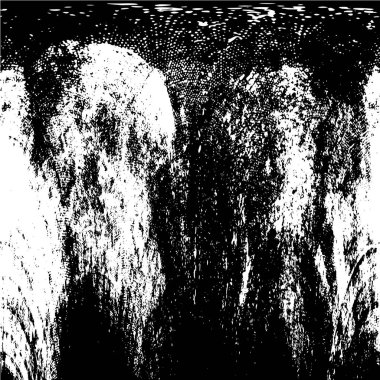 Sert, çizik, sıçramış grunge desenli fırça darbeleri. Dokuları üst üste koy. Siyah-beyaz boyanmış kağıt dokusu. Skeç grunge tasarımı. Poster, kapak, afiş, taklit, çıkartma düzeni için kullan.