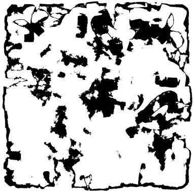 Sert, çizik, sıçramış grunge desenli fırça darbeleri. Dokuları üst üste koy. Siyah-beyaz boyanmış kağıt dokusu. Skeç grunge tasarımı. Poster, kapak, afiş, taklit, çıkartma düzeni için kullan.