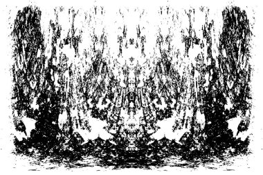 Grunge dikey olarak simetrik siyah beyaz doku. Tek renkli yıpranmış kaplama deseni. 