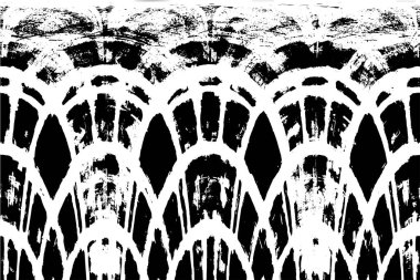 Sert, çizik, sıçramış grunge desenli fırça darbeleri. Dokuları üst üste koy. Siyah-beyaz boyanmış kağıt dokusu. Skeç grunge tasarımı. Poster, kapak, afiş, taklit, çıkartma düzeni için kullan.