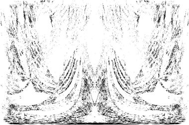 Grunge dikey olarak simetrik siyah beyaz doku. Tek renkli yıpranmış kaplama deseni. 