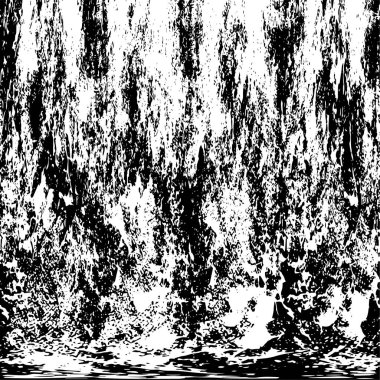 Sert, çizik, sıçramış grunge desenli fırça darbeleri. Dokuları üst üste koy. Siyah-beyaz boyanmış kağıt dokusu. Skeç grunge tasarımı. Poster, kapak, afiş, taklit, çıkartma düzeni için kullan.