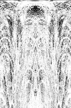 Grunge dikey olarak simetrik siyah beyaz doku. Tek renkli yıpranmış kaplama deseni. 