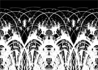 Grunge dikey olarak simetrik siyah beyaz doku. Tek renkli yıpranmış kaplama deseni. 