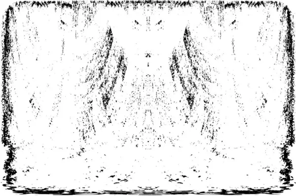 Grunge dikey olarak simetrik siyah beyaz doku. Tek renkli yıpranmış kaplama deseni. 