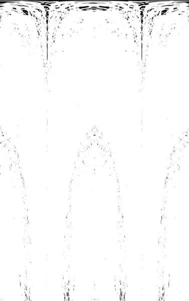 Grunge Verticalmente Simétrica Textura Blanco Negro Monocromo Patrón Superposición Resistido — Vector de stock