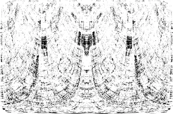 Grunge dikey olarak simetrik siyah beyaz doku. Tek renkli yıpranmış kaplama deseni. 