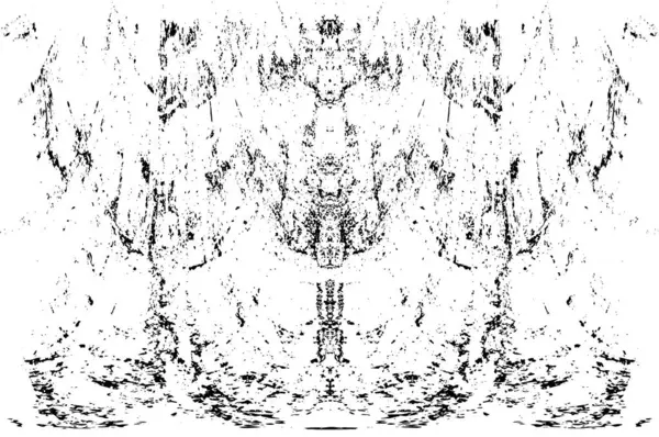 Grunge dikey olarak simetrik siyah beyaz doku. Tek renkli yıpranmış kaplama deseni. 