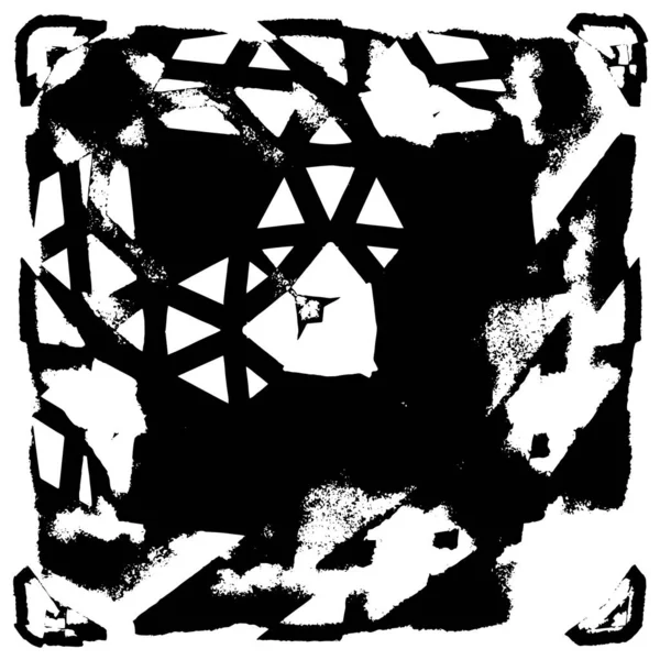 Grunge black and white pattern. Monochrome particles abstract texture. Background of cracks, scuffs, chips, stains, ink spots, lines. Dark design background surface. Gray printing element