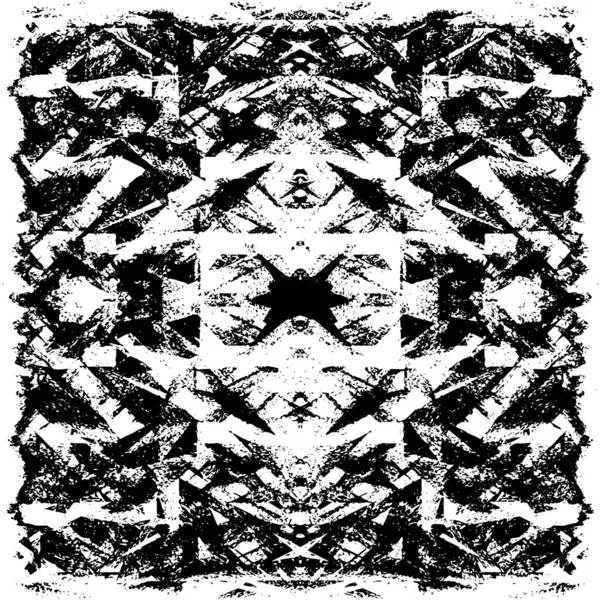 Grunge black and white pattern. Monochrome particles abstract texture. Background of cracks, scuffs, chips, stains, ink spots, lines. Dark design background surface. Gray printing element