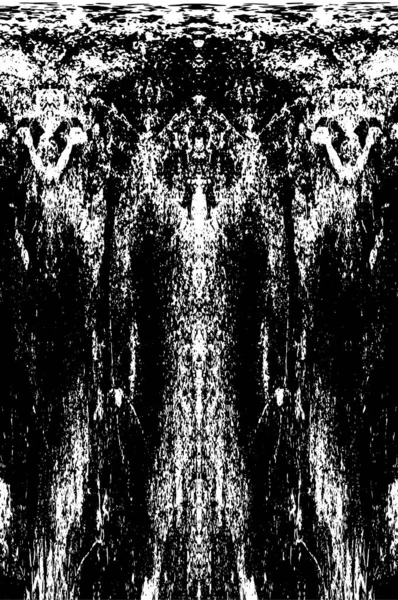 Grunge black and white pattern. Monochrome particles abstract texture. Background of cracks, scuffs, chips, stains, ink spots, lines. Dark design background surface. Gray printing element