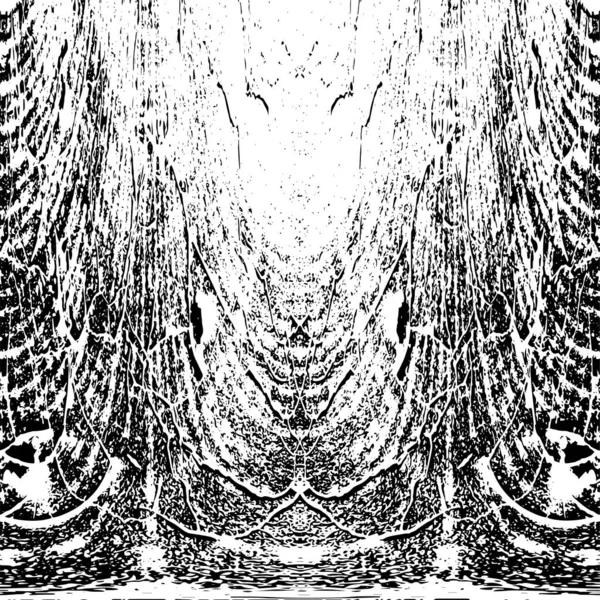 Grunge black and white pattern. Monochrome particles abstract texture. Background of cracks, scuffs, chips, stains, ink spots, lines. Dark design background surface. Gray printing element