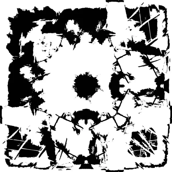 Grunge black and white pattern. Monochrome particles abstract texture. Background of cracks, scuffs, chips, stains, ink spots, lines. Dark design background surface. Gray printing element