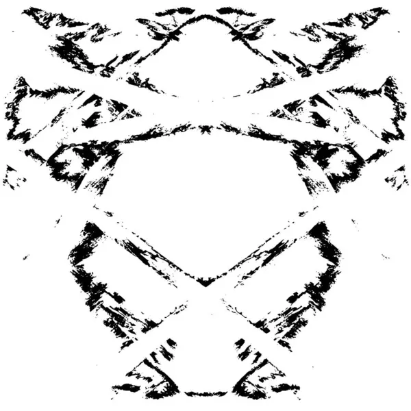 Grunge black and white pattern. Monochrome particles abstract texture. Background of cracks, scuffs, chips, stains, ink spots, lines. Dark design background surface. Gray printing element