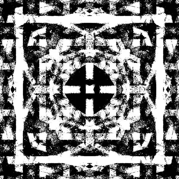 Grunge black and white pattern. Monochrome particles abstract texture. Background of cracks, scuffs, chips, stains, ink spots, lines. Dark design background surface. Gray printing element