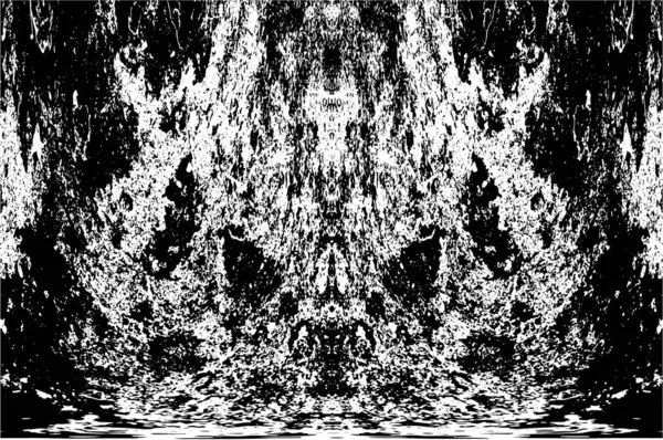 Grunge black and white pattern. Monochrome particles abstract texture. Background of cracks, scuffs, chips, stains, ink spots, lines. Dark design background surface. Gray printing element