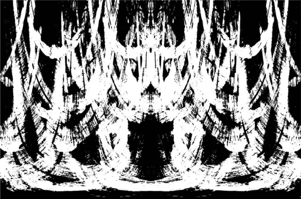 Grunge black and white pattern. Monochrome particles abstract texture. Background of cracks, scuffs, chips, stains, ink spots, lines. Dark design background surface. Gray printing element