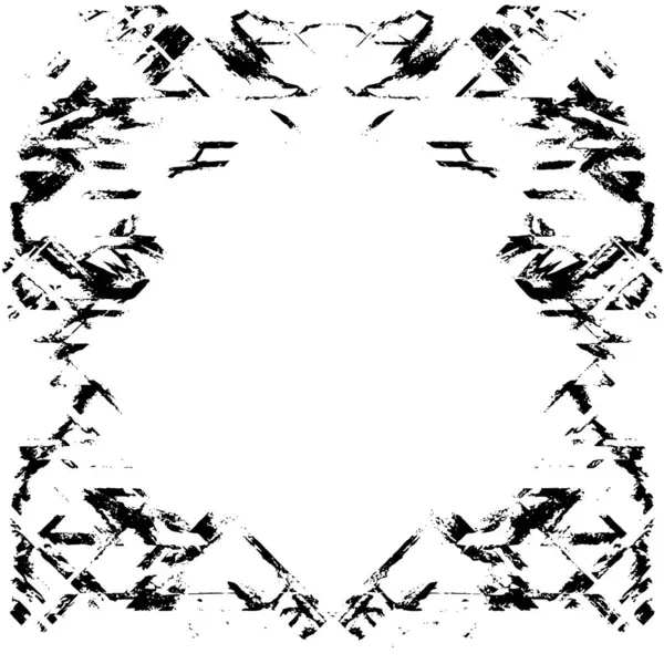 Vektör grunge dokusu. Siyah beyaz arka plan. Soyut monokrom resim koyu tonlarda solmuş bir efekt içerir