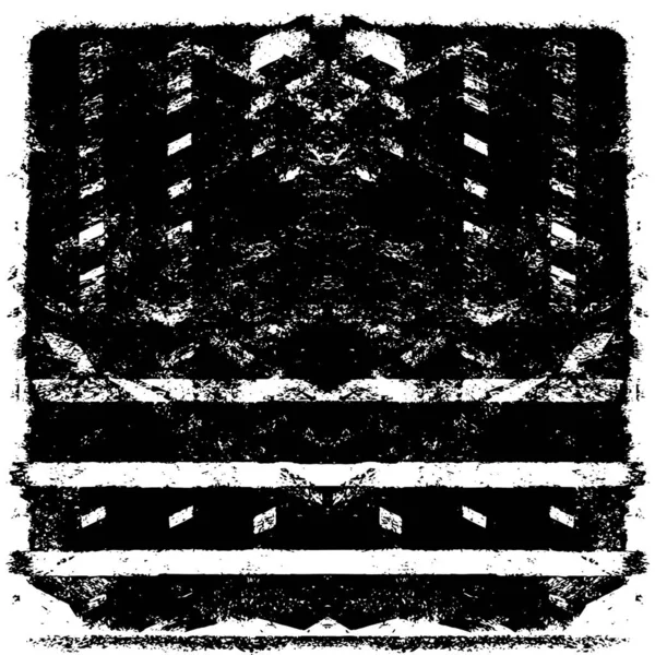 Vektör grunge dokusu. Siyah beyaz arka plan. Soyut monokrom resim koyu tonlarda solmuş bir efekt içerir