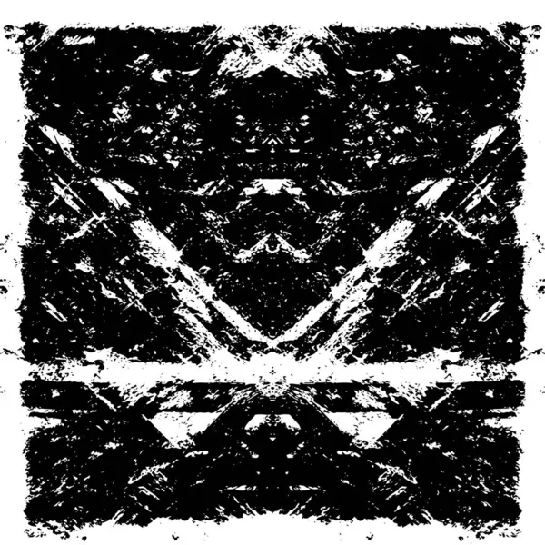 Vektör grunge dokusu. Siyah beyaz arka plan. Soyut monokrom resim koyu tonlarda solmuş bir efekt içerir