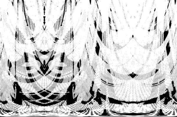 Vektör grunge dokusu. Siyah beyaz arka plan. Soyut monokrom resim koyu tonlarda solmuş bir efekt içerir