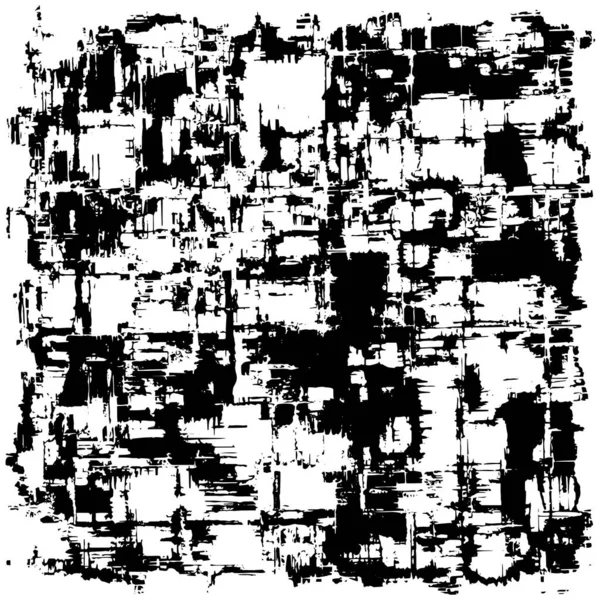 Vektör grunge dokusu. Siyah beyaz arka plan. Soyut monokrom resim koyu tonlarda solmuş bir efekt içerir