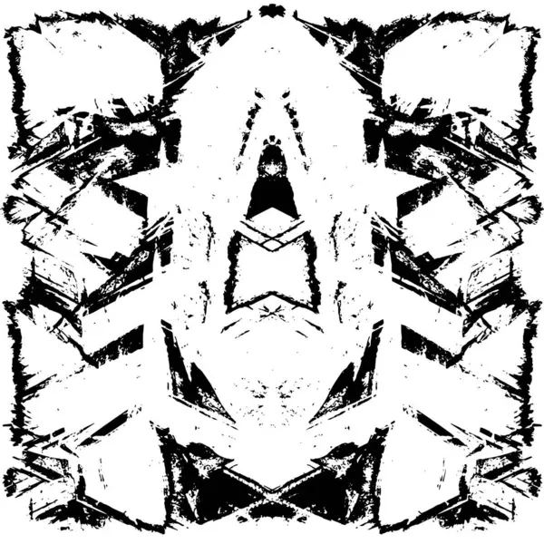 Vektör grunge dokusu. Siyah beyaz arka plan. Soyut monokrom resim koyu tonlarda solmuş bir efekt içerir