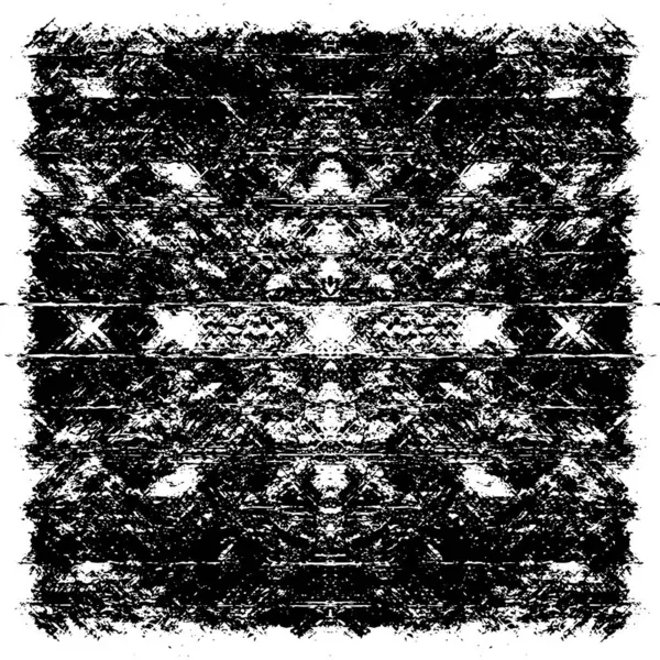 Vektör grunge dokusu. Siyah beyaz arka plan. Soyut monokrom resim koyu tonlarda solmuş bir efekt içerir