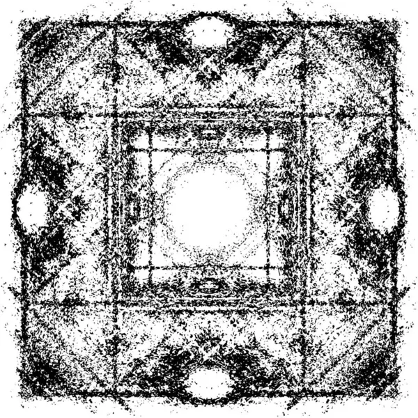 Vektör grunge dokusu. Siyah beyaz arka plan. Soyut monokrom resim koyu tonlarda solmuş bir efekt içerir