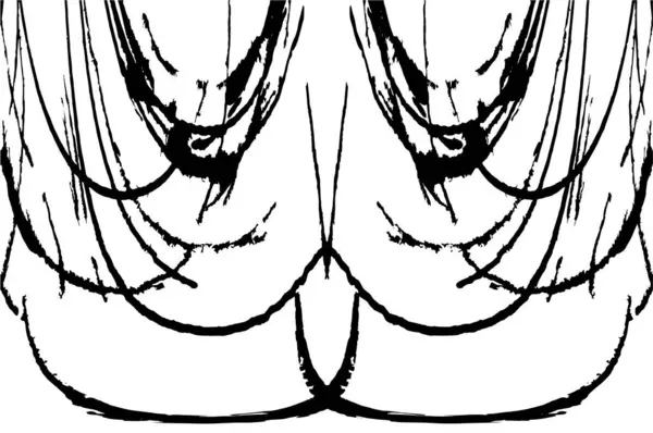 Vektör grunge dokusu. Siyah beyaz arka plan. Soyut monokrom resim koyu tonlarda solmuş bir efekt içerir