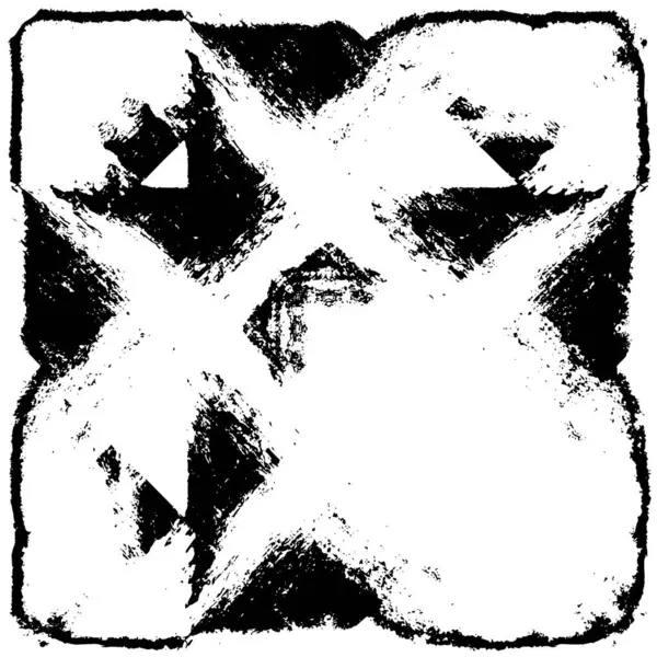Vektör grunge dokusu. Siyah beyaz arka plan. Soyut monokrom resim koyu tonlarda solmuş bir efekt içerir