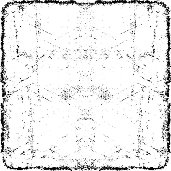 Vektör grunge dokusu. Siyah beyaz arka plan. Soyut monokrom resim koyu tonlarda solmuş bir efekt içerir