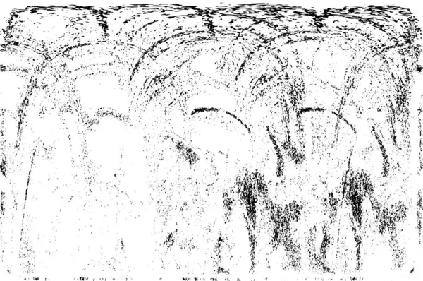 Vektör grunge dokusu. Siyah beyaz arka plan. Soyut monokrom resim koyu tonlarda solmuş bir efekt içerir