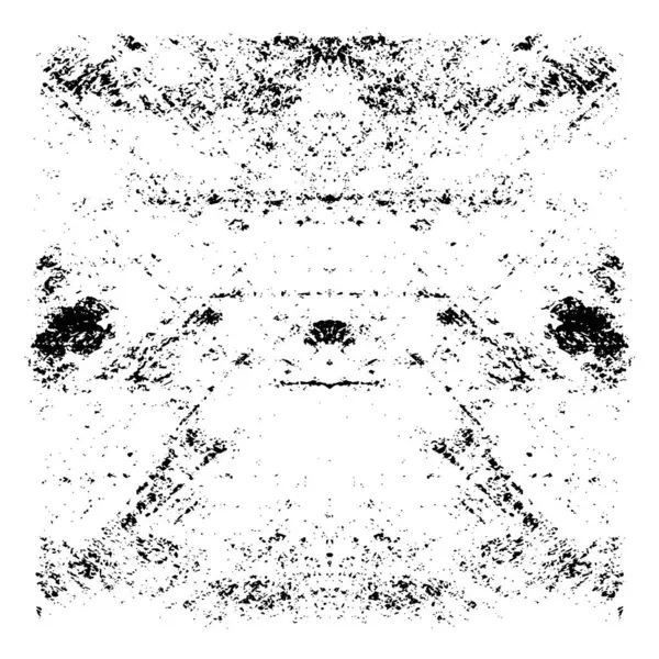 Vektör grunge dokusu. Siyah beyaz arka plan. Soyut monokrom resim koyu tonlarda solmuş bir efekt içerir
