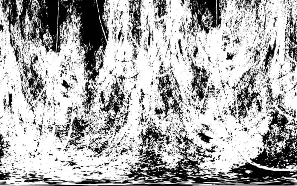 Vektör grunge dokusu. Siyah beyaz arka plan. Soyut monokrom resim koyu tonlarda solmuş bir efekt içerir