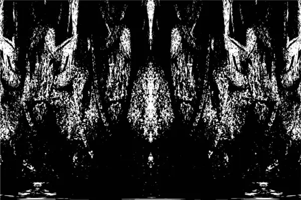 Vektör grunge dokusu. Siyah beyaz arka plan. Soyut monokrom resim koyu tonlarda solmuş bir efekt içerir